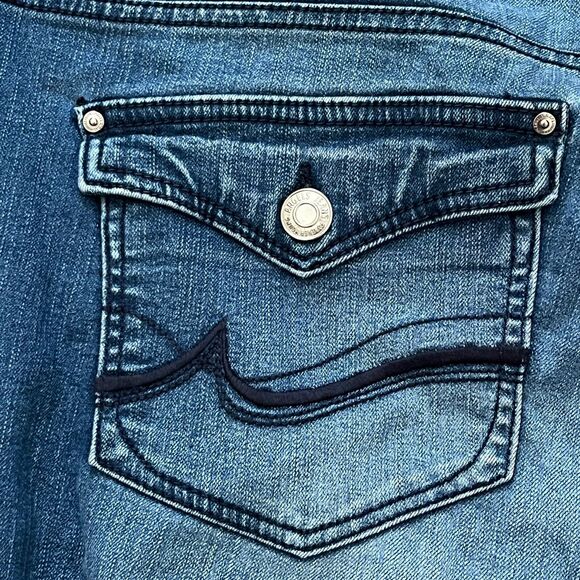 Angels Womens Jeans 18W Curvy Convertible Straight Leg Five Pocket Style Faded - Picture 11 of 15